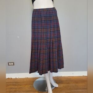 Vintage Pendleton Plaid Wool Midi Skirt, VGUC, Size 6 Petite